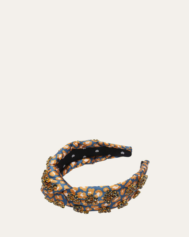 Knotted Leopard Embellished Headband
